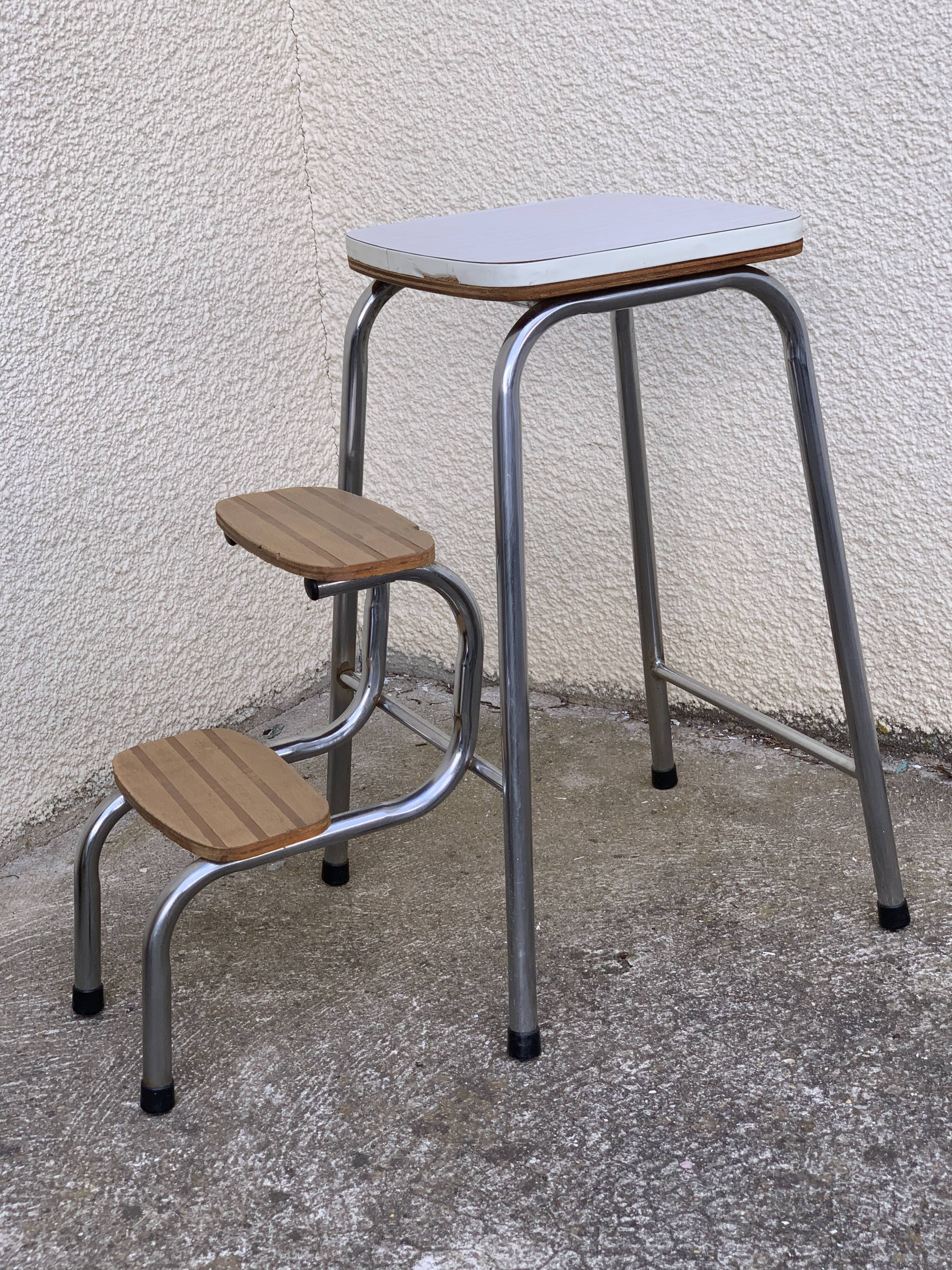 Formica stepladder stool 1970