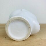Vase or pot cover head in white ceramic