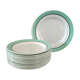 12 service plates and 1 green plate mint