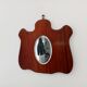 Small vintage free-form beveled mirror from the 60s