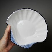 Rare large vintage 1980s ceramic scallop shell trinket tray by Christian Dior