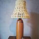 Wooden and macramé lamp