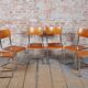 Vintage Bauhaus Chairs in Beech and Chrome, Czech, 1930s, Set of 8