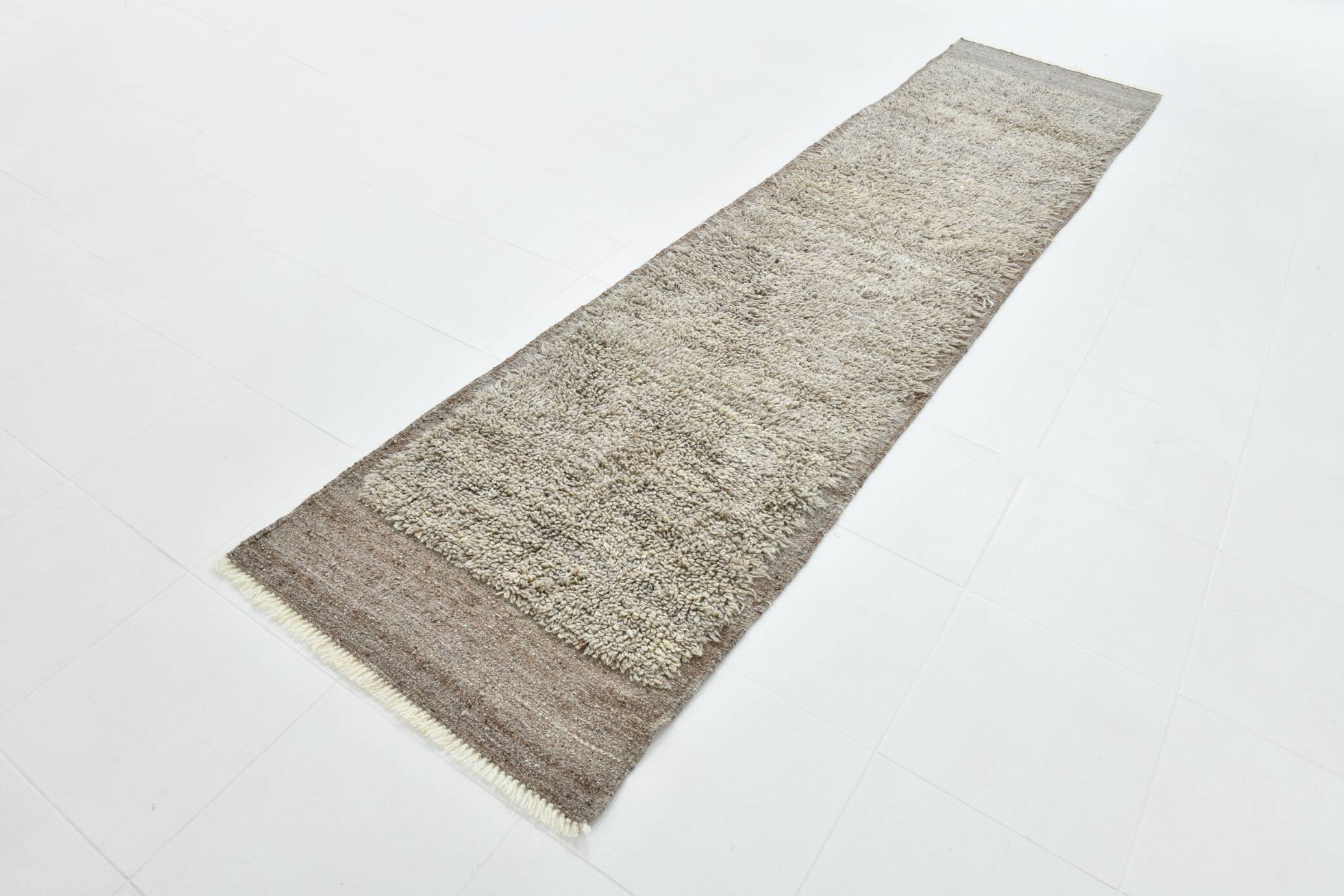 3x12 Pastel Brown Oushak Runner Rug, 84x350Cm