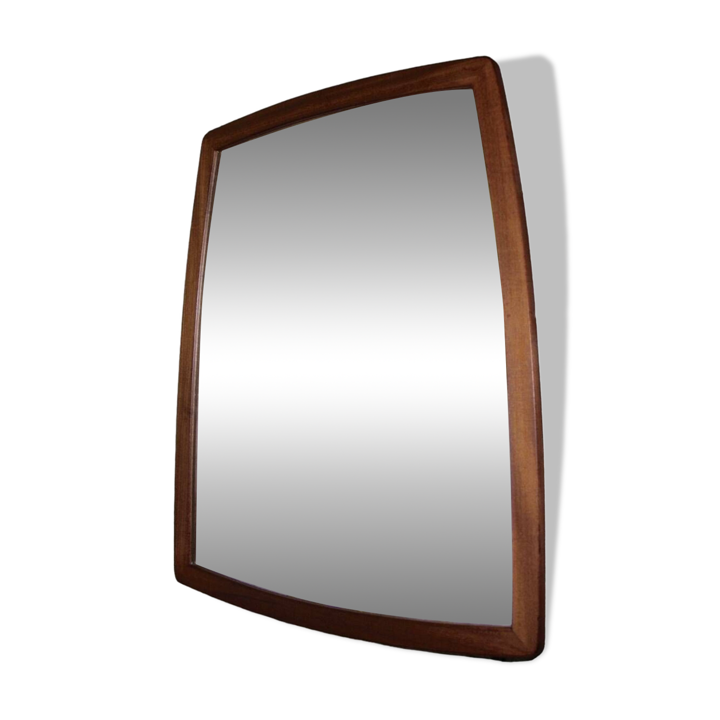 Large vintage teak mirror germany 1960