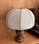 Table lamp in solid wood, Mid-century French country style, with lampshade.