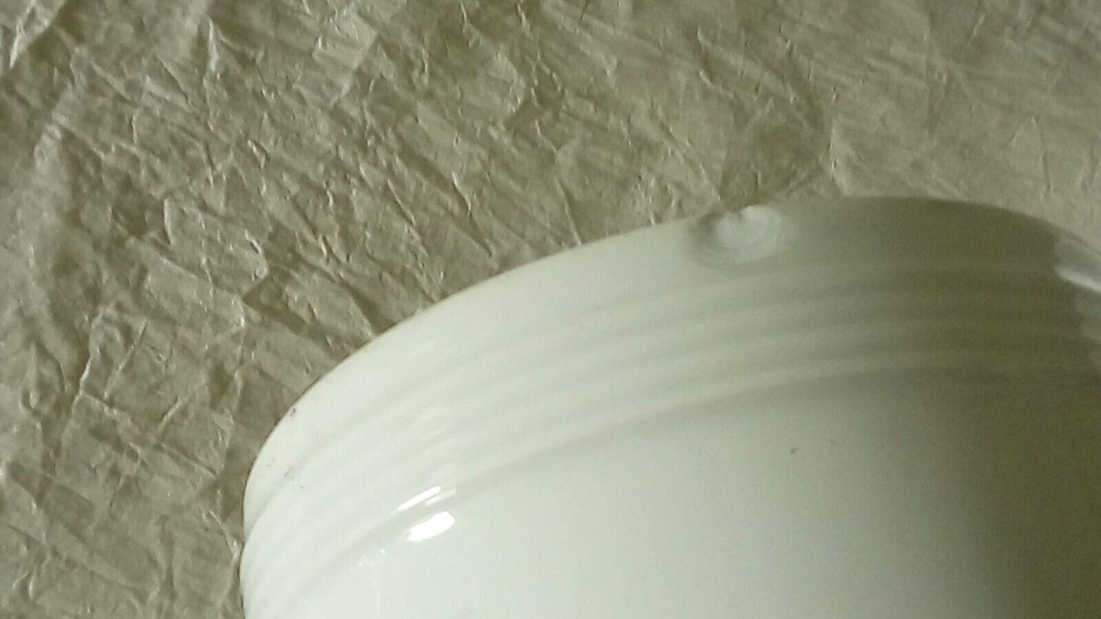 Old white porcelain water dish