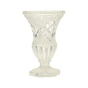 Vintage Vase Bohemian Crystal Diamond Pattern Medici 23cm