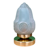 Vintage Art Deco frosted glass globe table lamp
