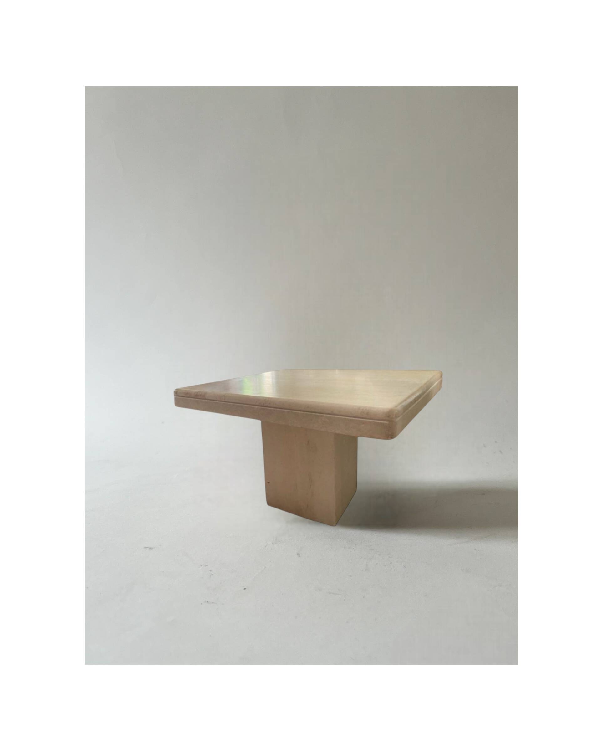 Italian travertine coffee table, 1970s design