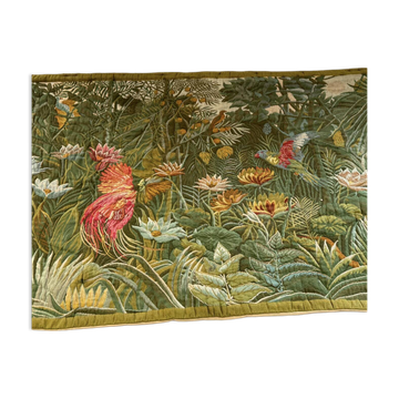 Tapisserie murale forêt tropicale La Filandière Paris n°123, 1960