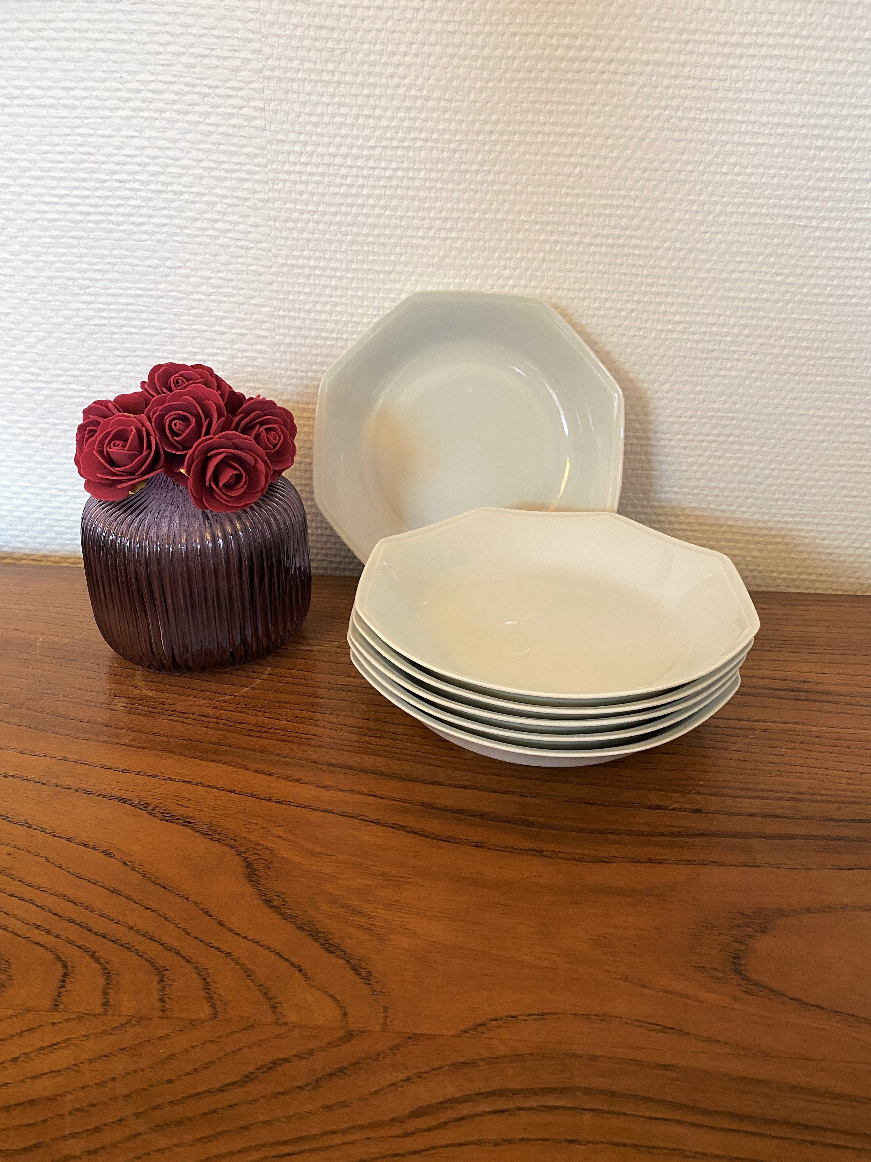 6 hollow plates in Limoges porcelain