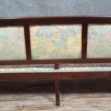 Restoration period bench in mahogany from the 19th century