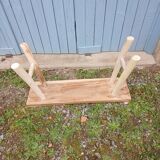 Small bench in raw solid wood