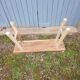 Small bench in raw solid wood