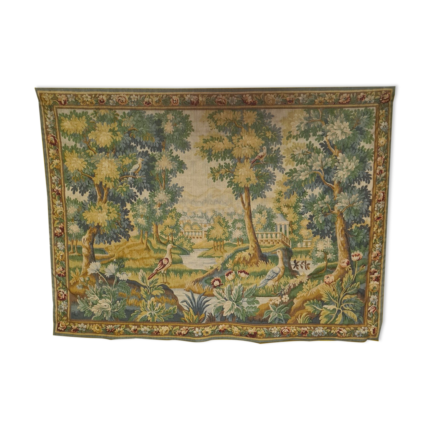 Vintage French Aubusson Tapestry from 1977 by Robert Four