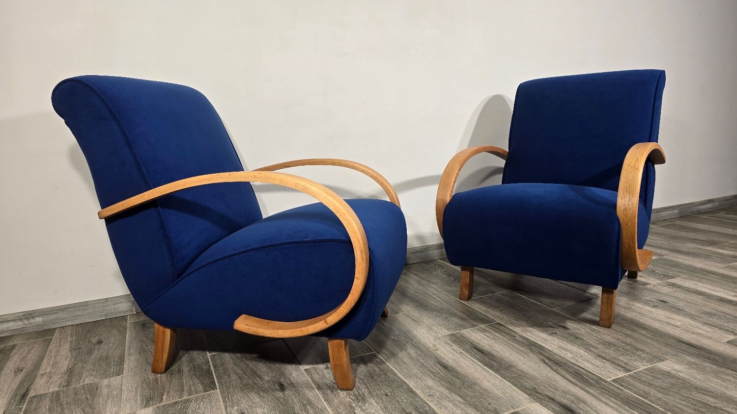 Chaises longues de Jindrich Halabala, années 1940, ensemble de 2
