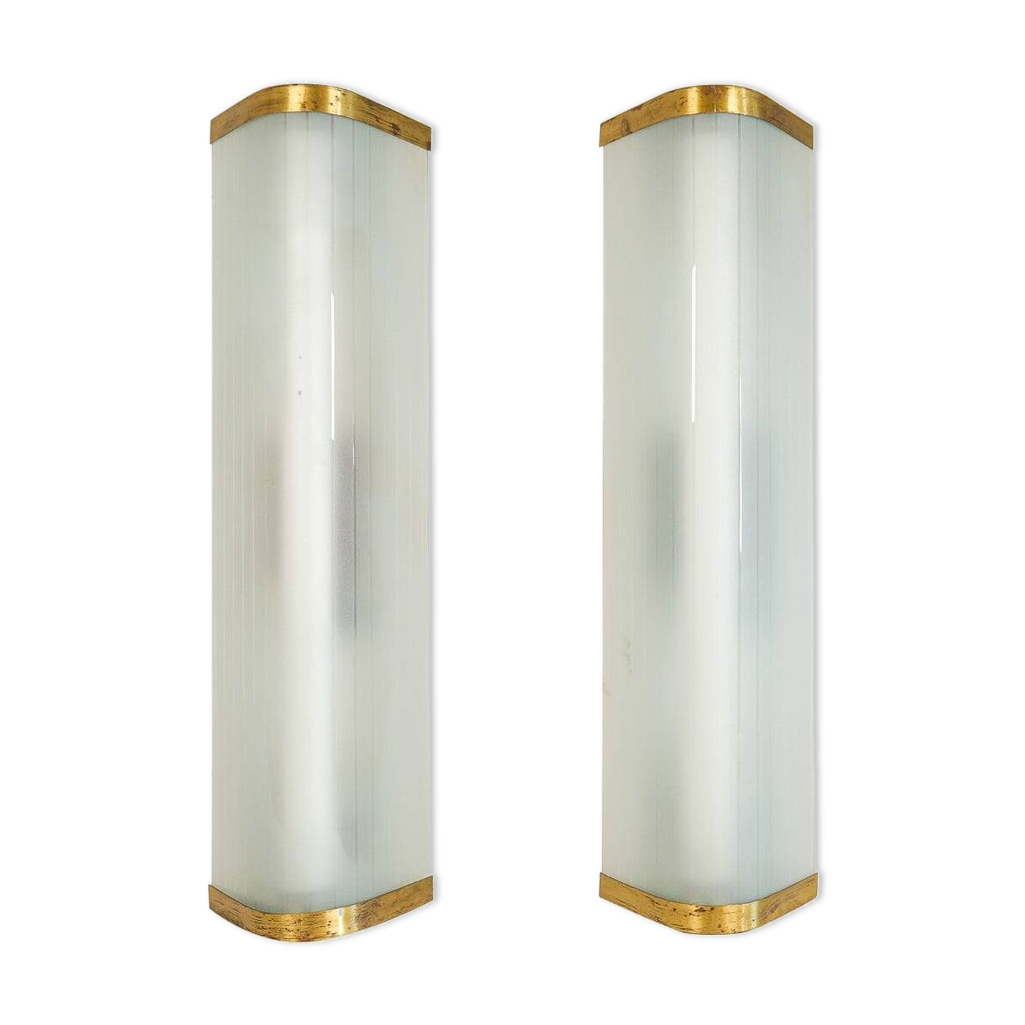 Extra-large modern mid-century wall lamp pair attributed to Asea.