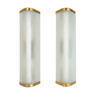 Extra-large modern mid-century wall lamp pair attributed to Asea.