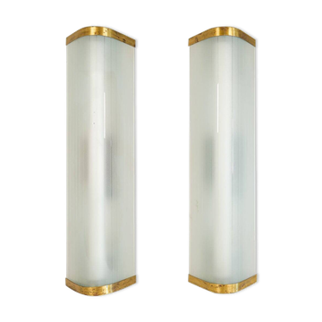 Extra-large modern mid-century wall lamp pair attributed to Asea.