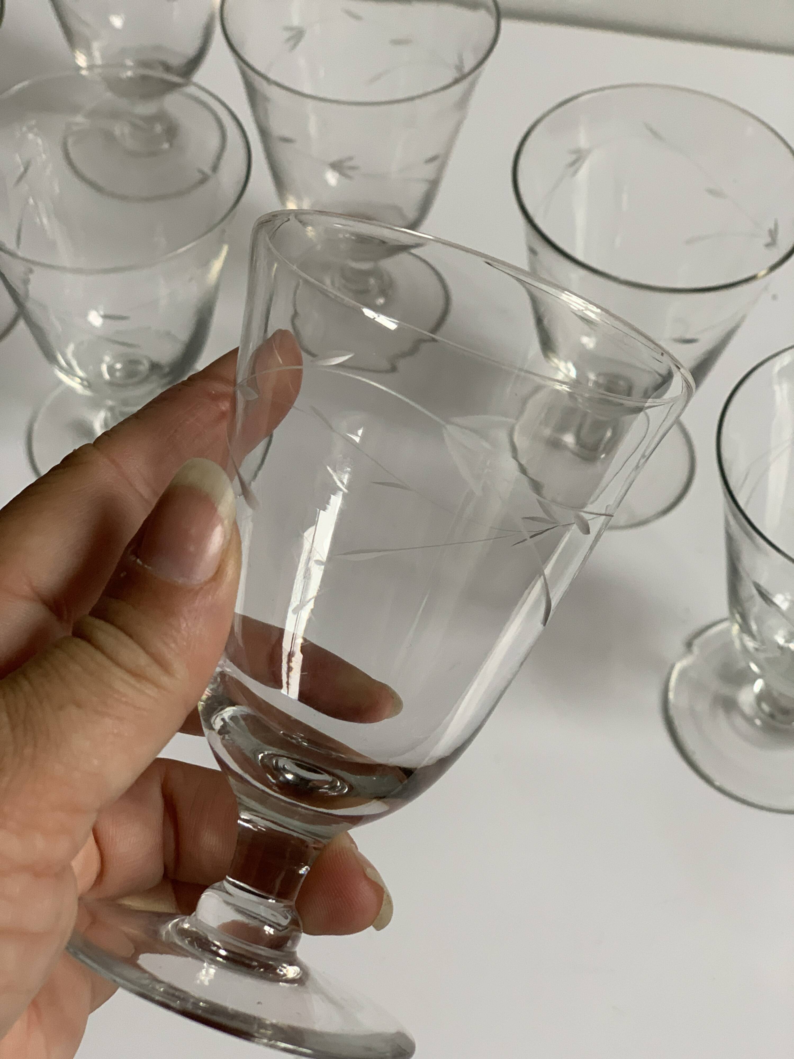 Engraved wine glasses