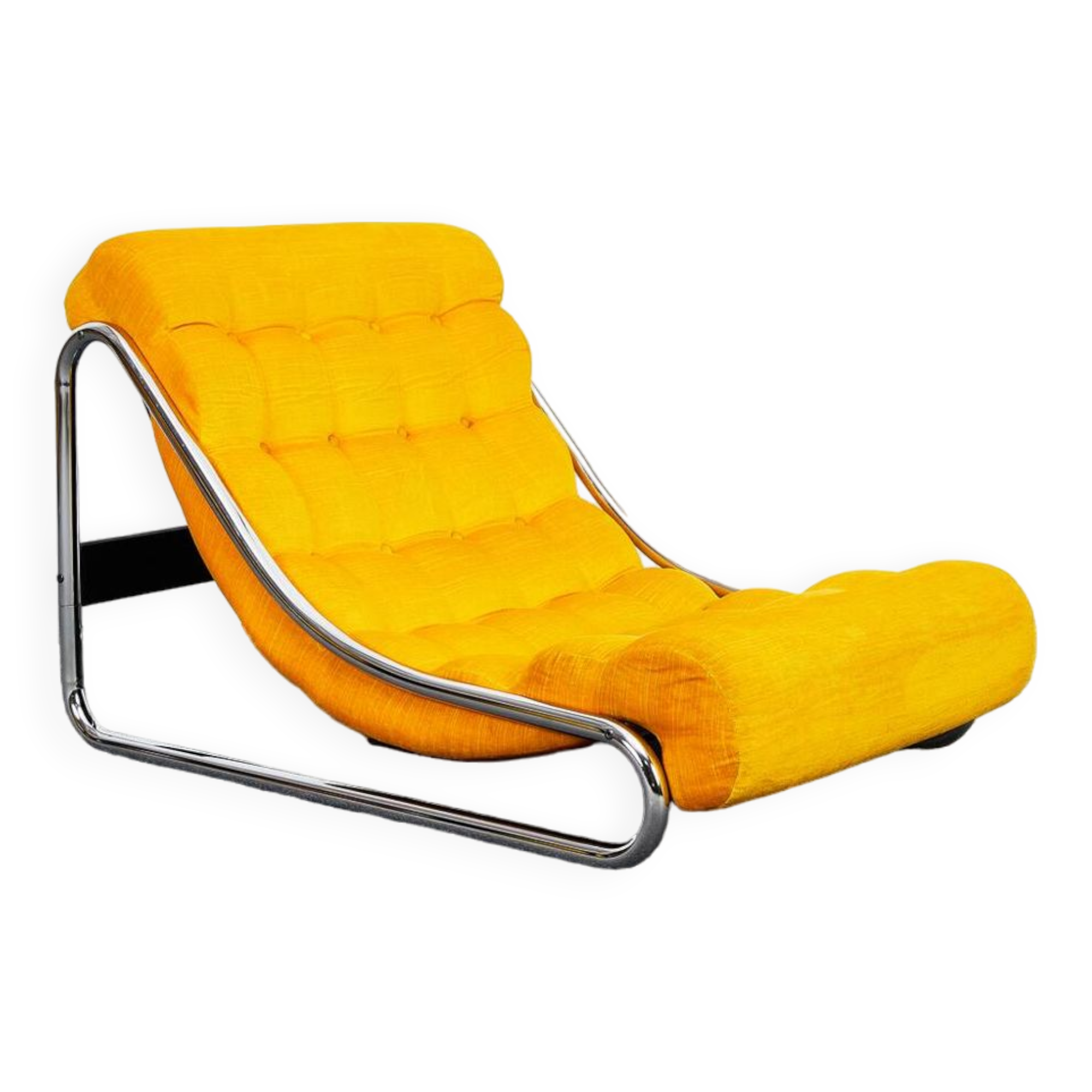 Fauteuil lounge vintage Impala jaune par Gillis Lundgren pour IKEA, Suède, 1972