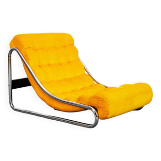 Vintage, Yellow Impala Lounge Chair by Gillis Lundgren for IKEA, Sweden, 1972
