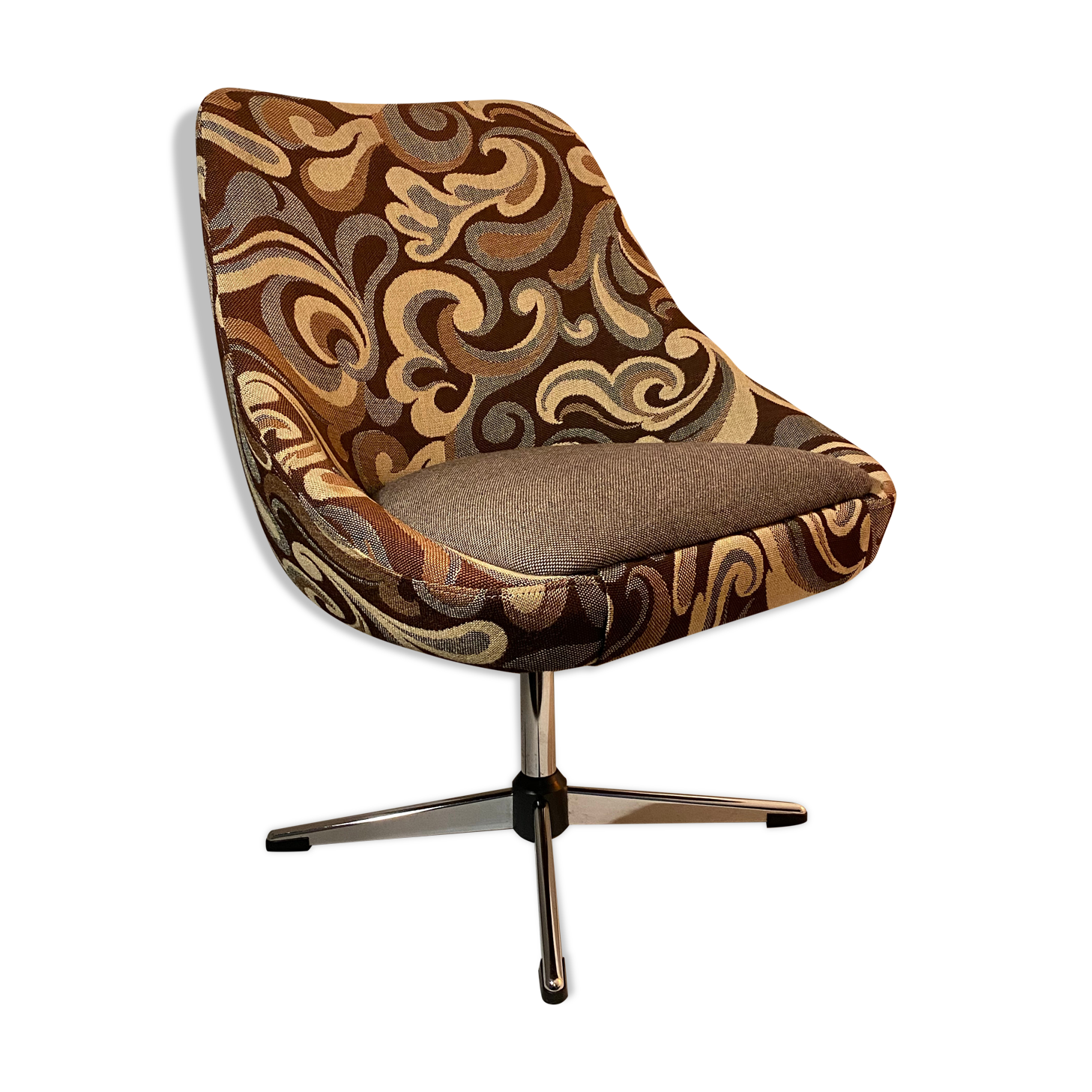 Mid century modern funky swivel chair