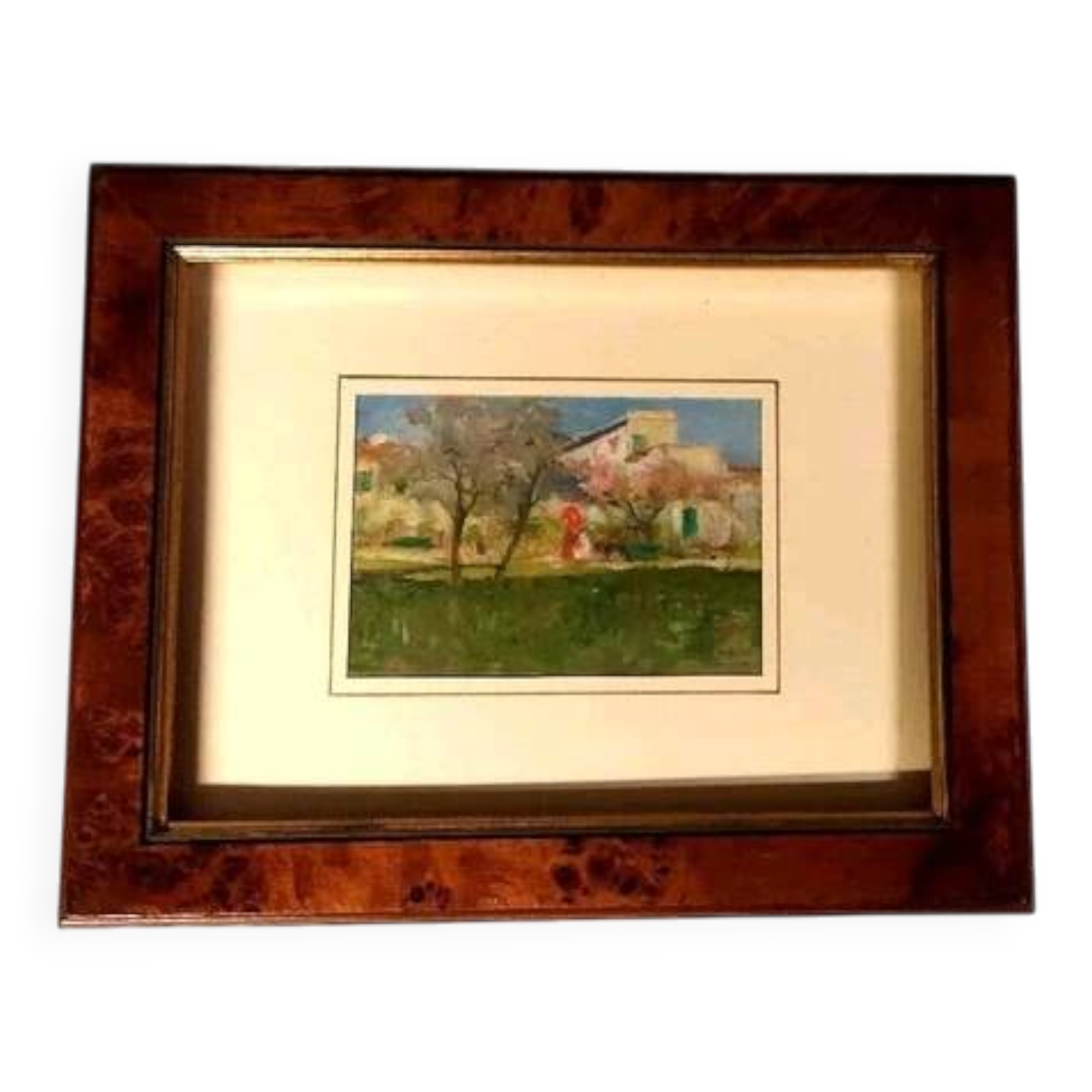 Landscape Painting Oil on Panel Early 1900s Italy Antique Painting