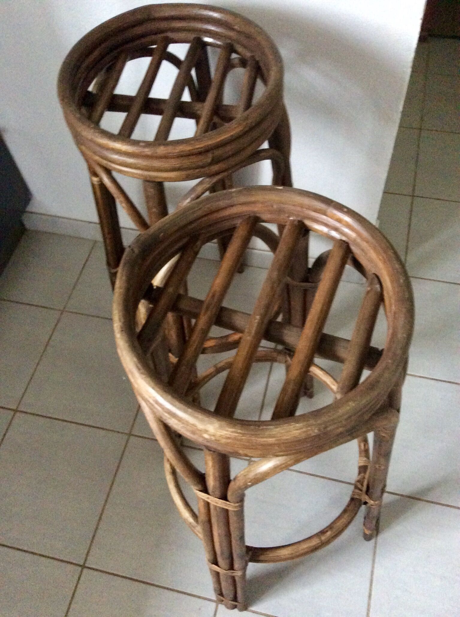 Tabouret de bar en rotin