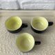 3 cups of black & yellow bistro coffee from Salès, France