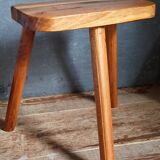 Solid wood tripod stool from the 50s