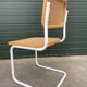 Set of 4 Cesca b32 model chairs in white by Marcel Breuer