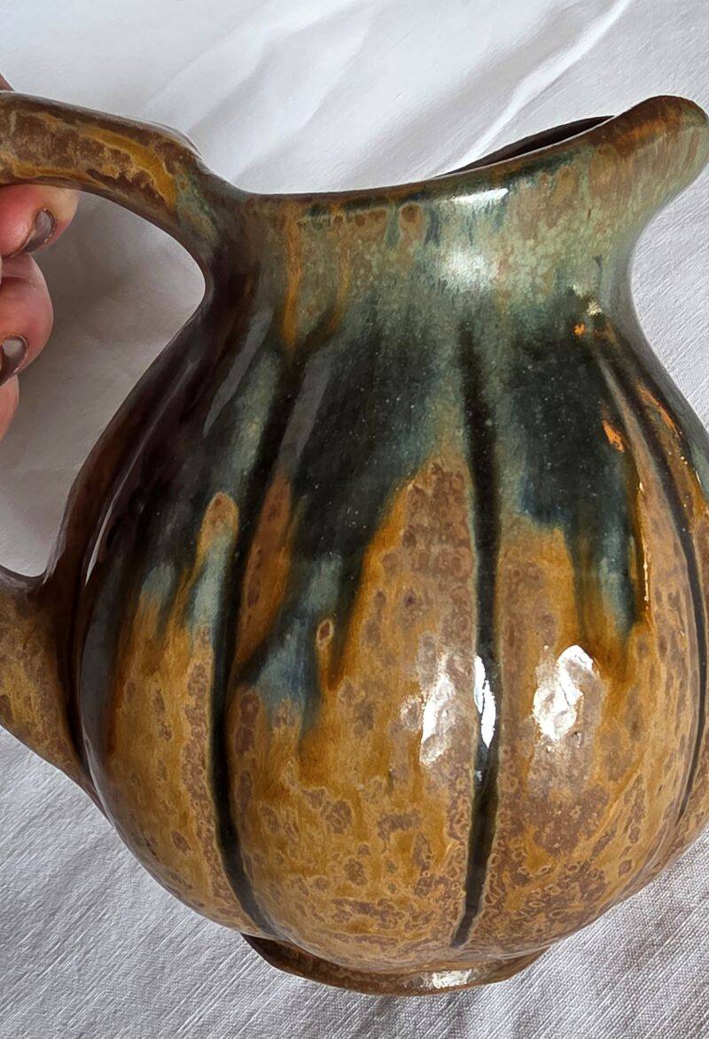 Glazed Terracotta Pumpkin Jug