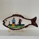 Assiette en forme de poisson Bretonne