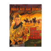 Une corde pour te pendre affiche cinéma originale entoilée 1950 Jean Mascii 162 X 124 cm