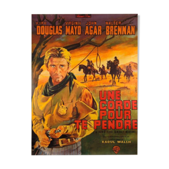 A rope to hang you displays original cinema entoilated 1950 Jean Mascii 162 x 124 cm