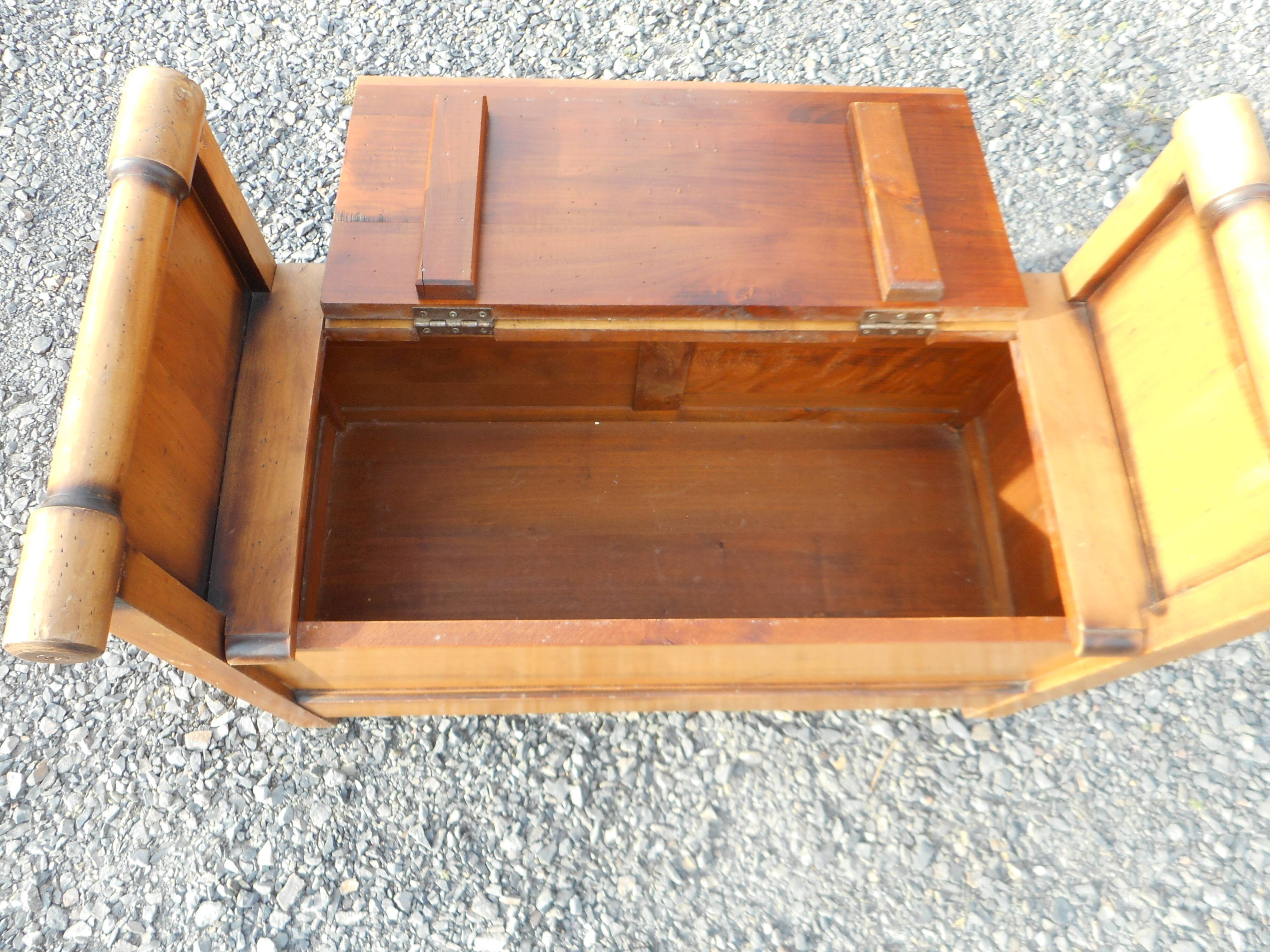 vintage solid wood chest bench (birch)