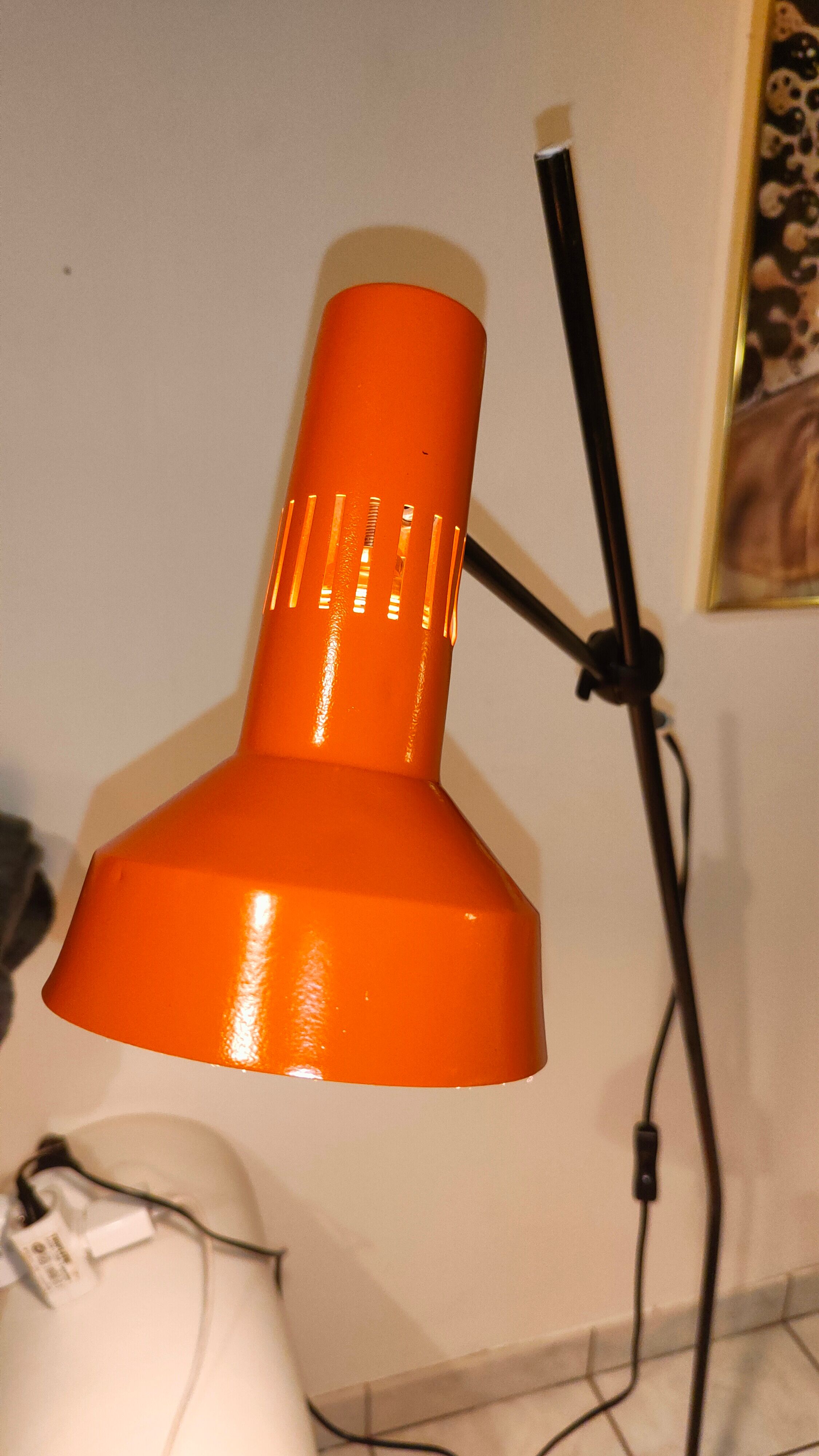 Vintage floor lamp straightener 1980