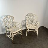 Pair of Angraves armchairs model Invincible in Chinese Chippendale style.