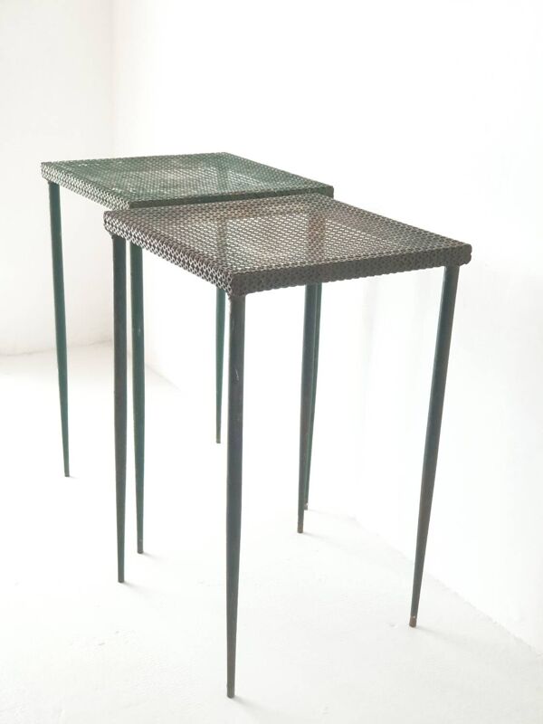 Tables d'appoint Mathieu Mategot tôle perforée