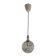 Doria Leuchten pendant lamp, textured Murano glass globe and brass,