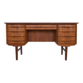 Danish Teak 7-Drawer Desk, 1960s.