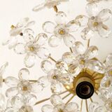 Ceiling flowers in murano glass and brass