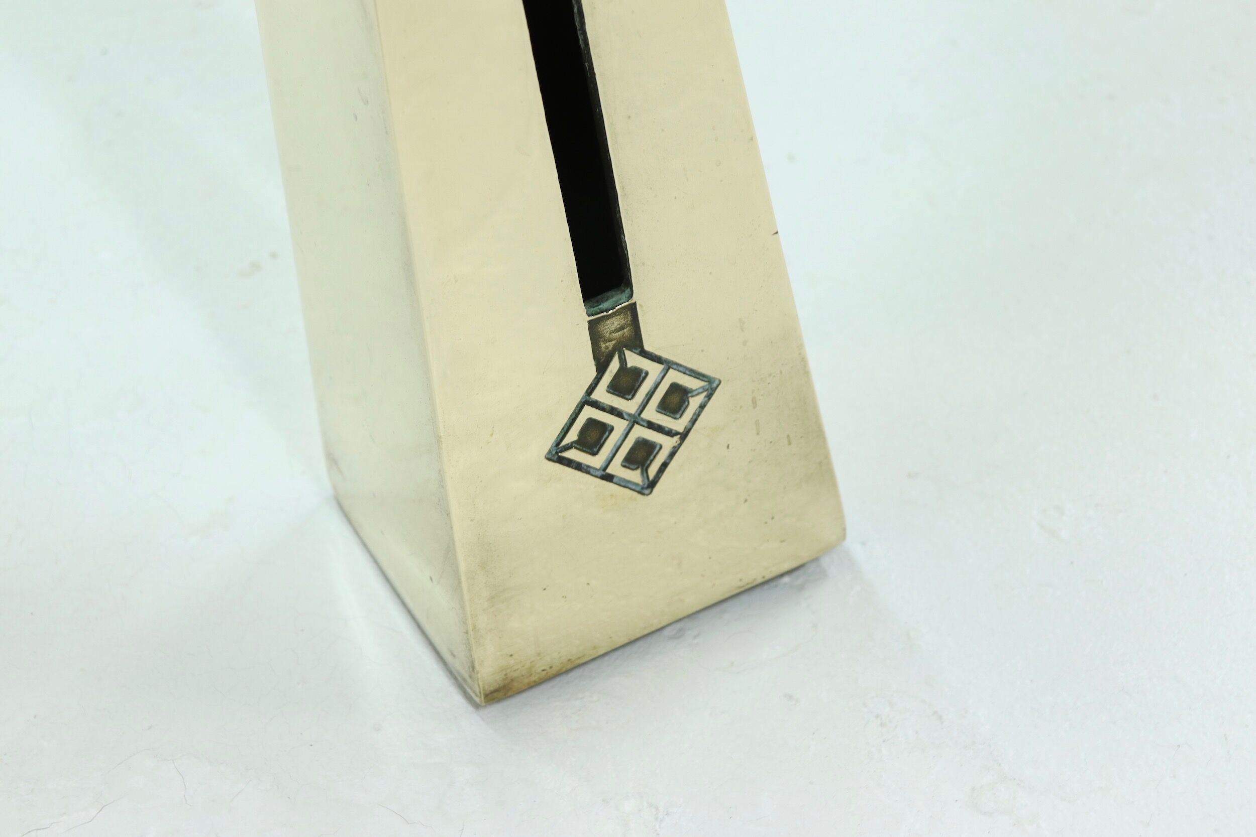 Solid brass sculptural coffee table by Peter Ghyczy 1980s