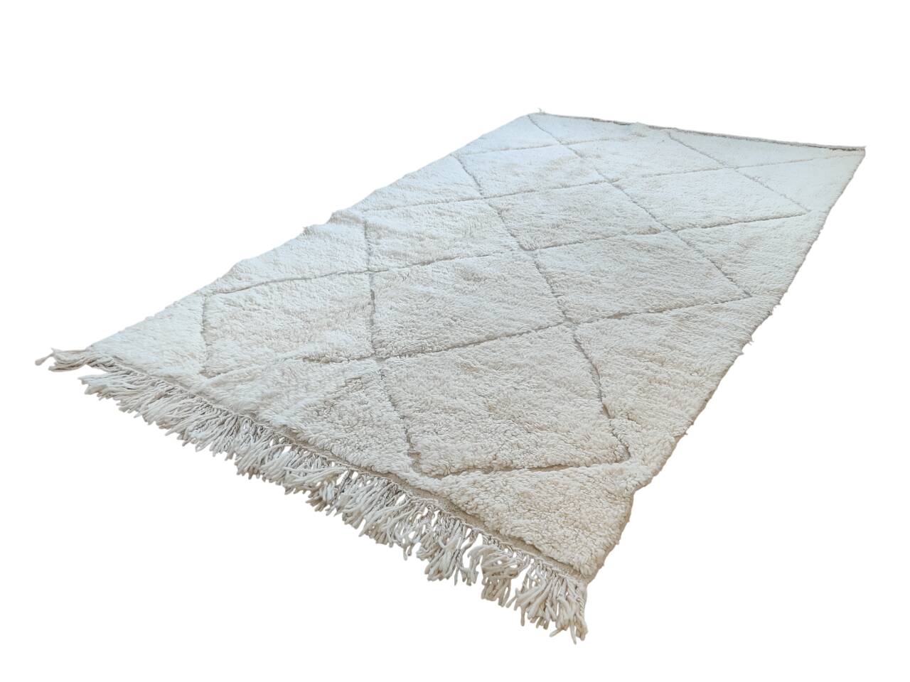 Tapis berbere losange blanc 150x250 cm