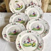 Hollow round dish décor with Chinese Saint Clément Lunéville