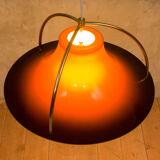 Jo Hammerborg acrylic and brass ceiling lamp from the 70s