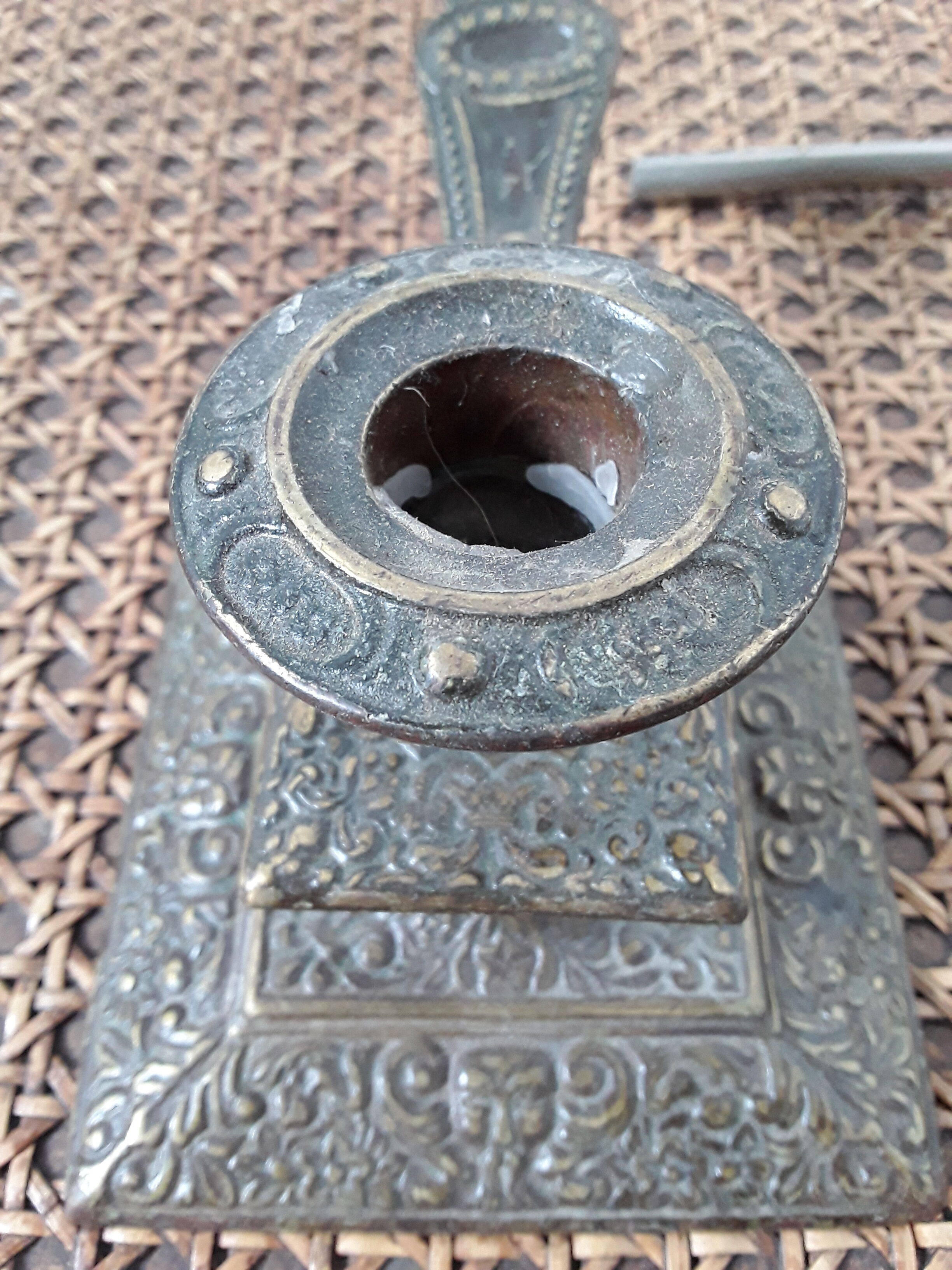 Old bronze and antique candlestick