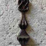 Carved wooden wall candle holder